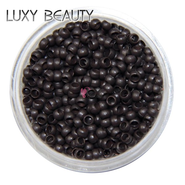 Inele Micro Nano Rings pentru extensii de par Luxy Beauty 200 bucati IMR09 Saten inchis